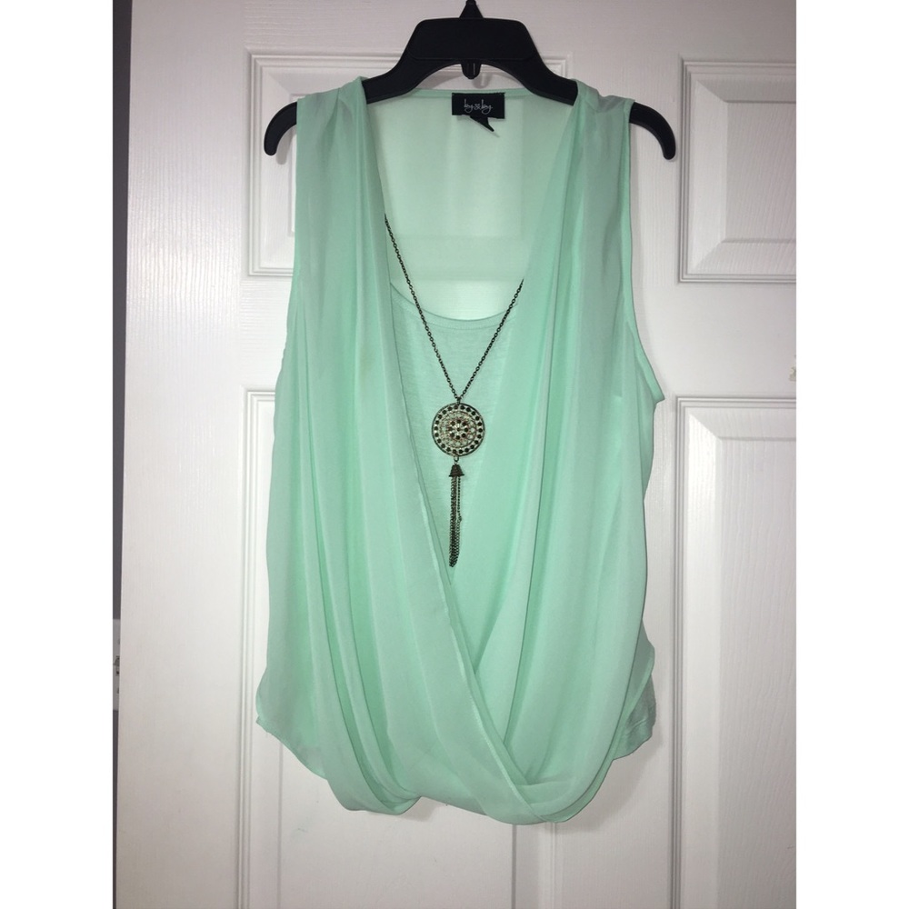Mint green tank top